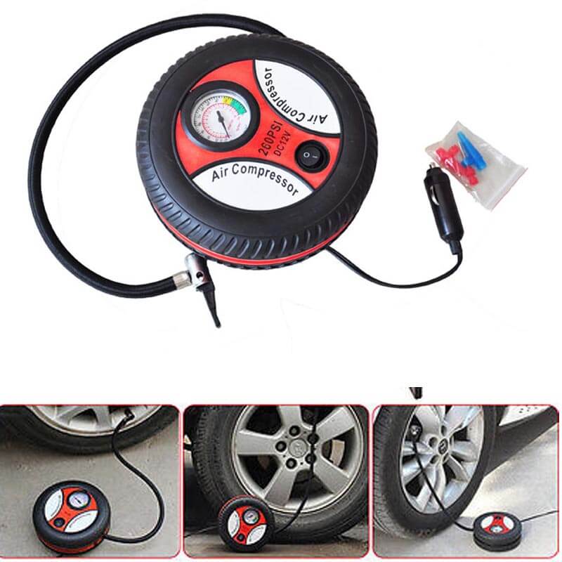 Portable Air Compressor Pump – Mini Tire Inflator with Digital Pressure Gauge